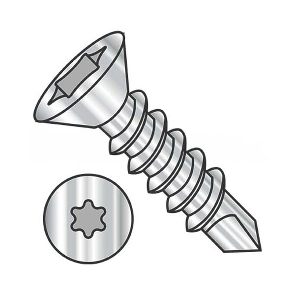 Usa Industrials Self-Drilling Screw, #10-16 x 2-1/2 in, Plain 410 Stainless Steel Flat Head Torx Drive BULK-SCRW-11061 - main